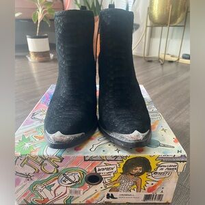 Jeffery Campbell suede black booties